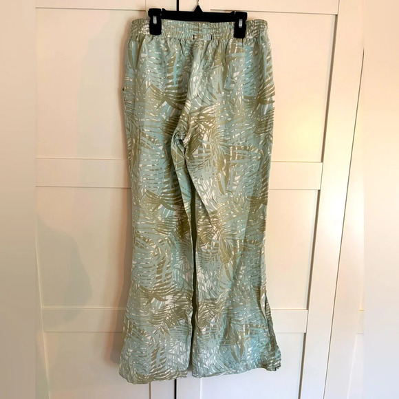 Dear John Tropical Linen Blend Wide Leg Pants Size Small - Picture 2 of 5